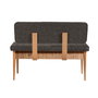 Hanah Home Banco Vina Anthracite, Pino Atlantico, Tapizado Lino, Banco con Almacenamiento, 110x85x40cm